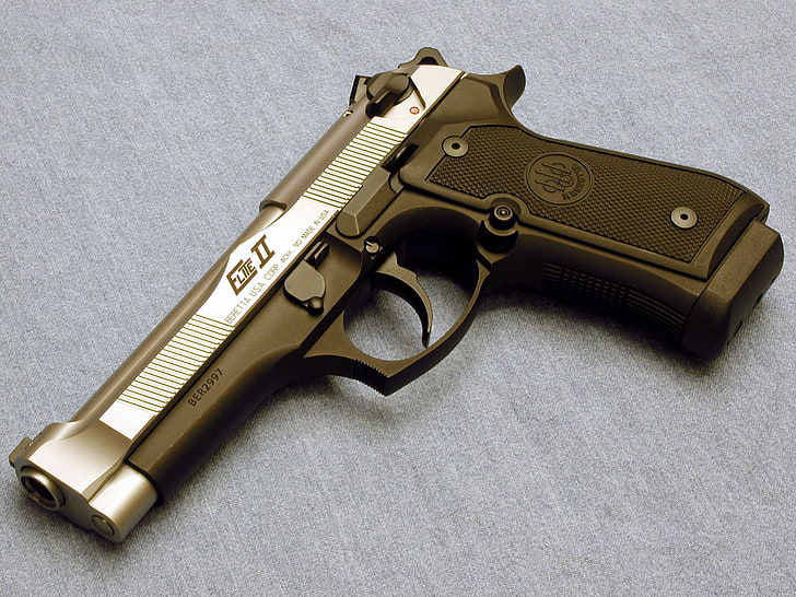 black and gray semi-automatic pistol, Gun, Wallpaper, Trunk, Weapons, HD wallpaper