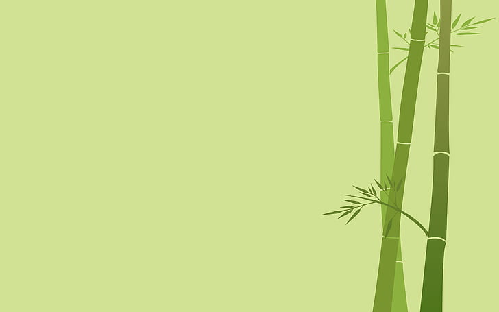 bamboo, artwork, simple background, minimalism, plants, HD wallpaper