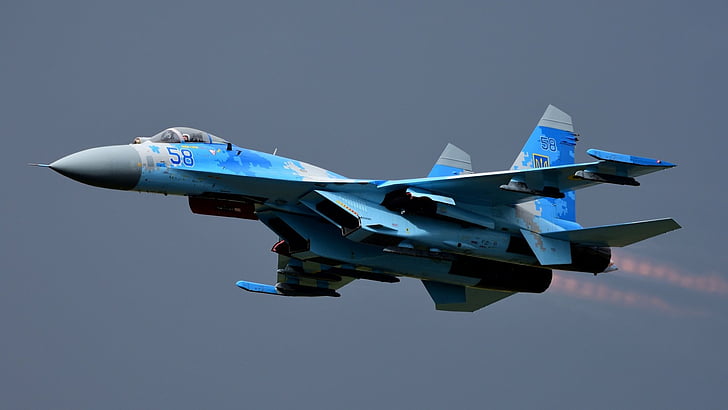 Jet Fighters, Sukhoi Su-27, Aircraft, Warplane, HD wallpaper