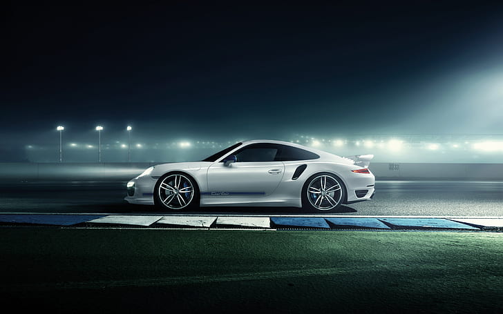 2014 Porsche 911 supercar at road, HD wallpaper