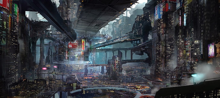 game wallpaper, science fiction, futuristic, futuristic city