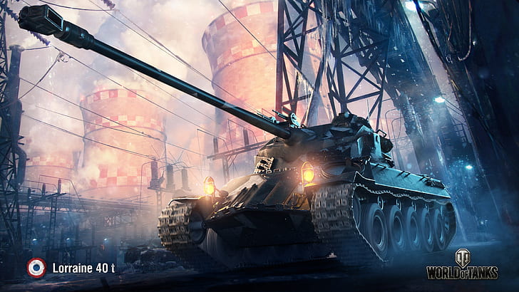 WoT, World of Tanks, Wargaming, Lorraine 40 t HD wallpaper