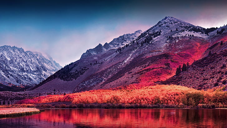 Sierra Nevada, Mountains, macOS High Sierra, Stock, Landscape, HD wallpaper