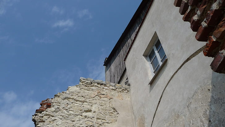 janowiec castle, architecture, building exterior, sky, built structure