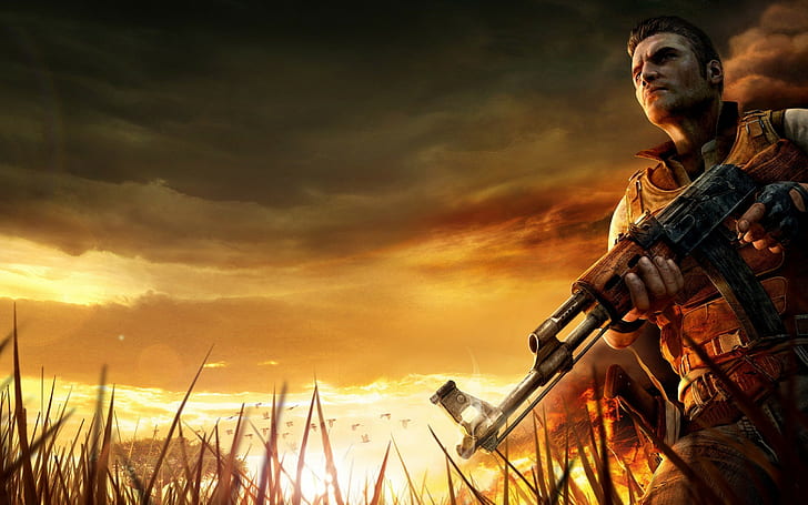Far Cry 2, Video Game, automatic, kalashnikov, Africa