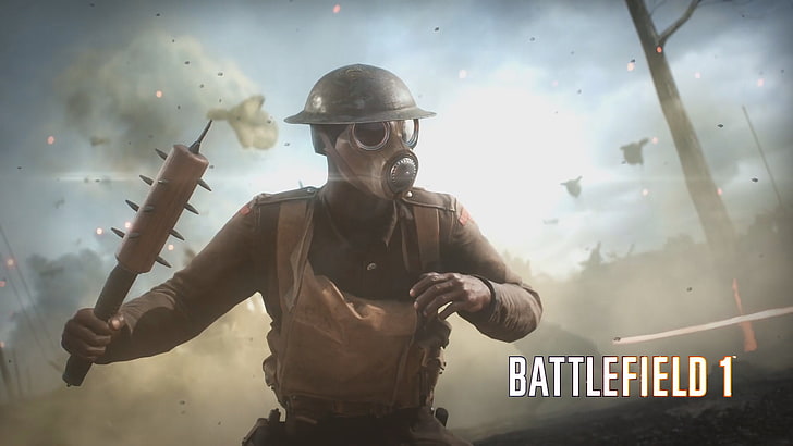 Battlefield 1 wallpaper, communication, sign, front view, holding