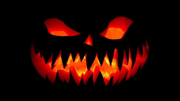 pumpkin, halloween, jack o lantern, halloween night, darkness, HD wallpaper