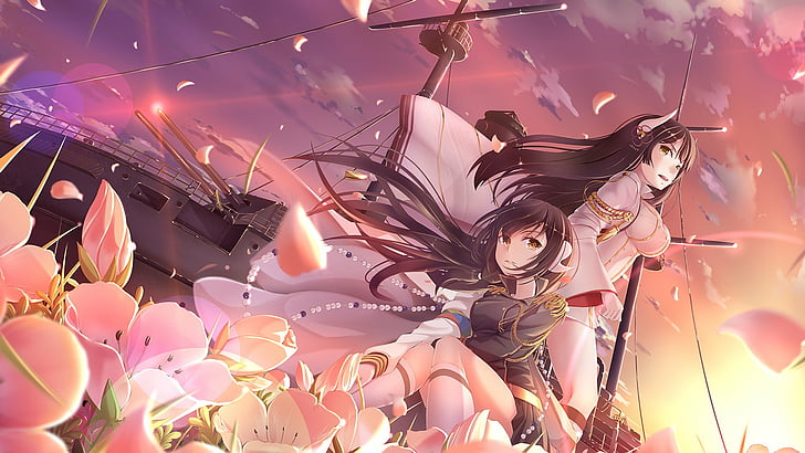 Anime, Azur Lane, Hiei (Azur Lane), Mikasa (Azur Lane), HD wallpaper