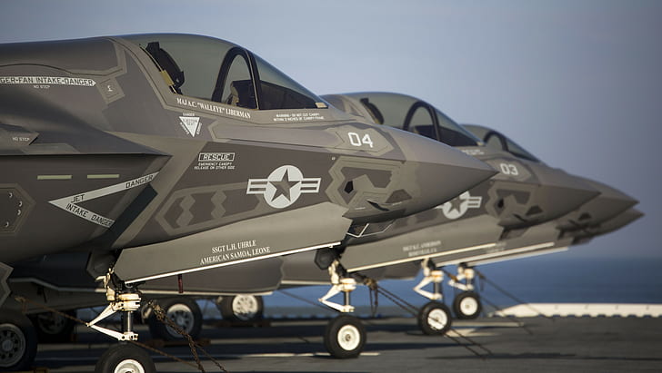 airplane, military aircraft, United States Navy, Lockheed Martin F-35 Lightning II, HD wallpaper