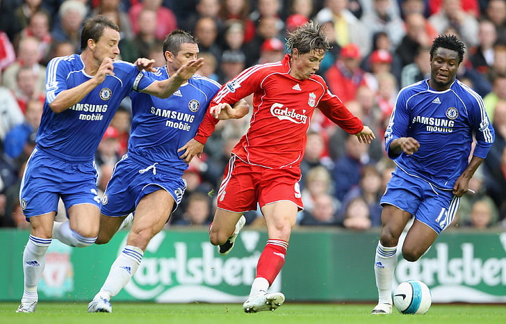 Fernando Torres, field, football, the ball, club, Liverpool, John Terry, HD wallpaper