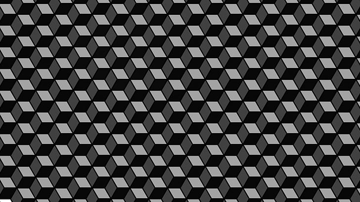 optical illusion, pattern, cube, HD wallpaper