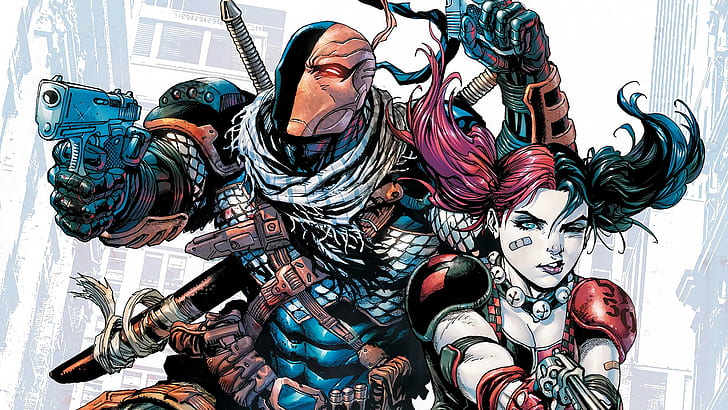 Harley Quinn, Deathstroke, DC Comics, HD wallpaper