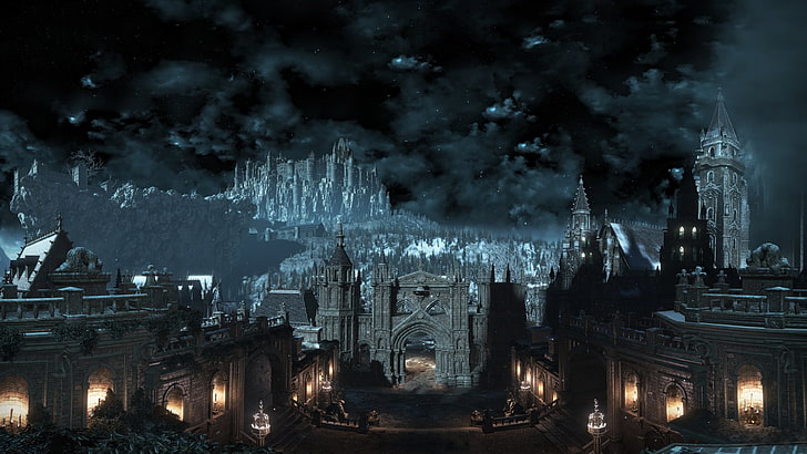 castle 3D at, Dark Souls III, video games, Irithyll, architecture, HD wallpaper