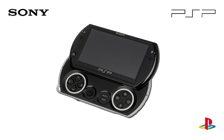 black Sony PSP, consoles, video games, simple background, technology, HD wallpaper