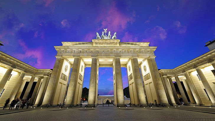 Brandenburg Gate, architectural column, architecture, travel destinations, HD wallpaper