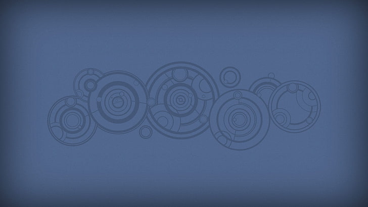 gray gears illustration, Doctor Who, blue, creativity, shape