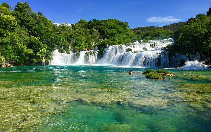 Plitvice Lakes Stepped Waterfalls On The River Krka National Park Croatia Desktop Hd Wallpapers For Mobile Phones And Computer 3200×2000, HD wallpaper