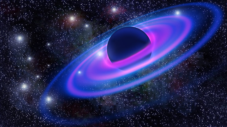 black hole illustration, planet, galaxy, universe, stars, star - Space