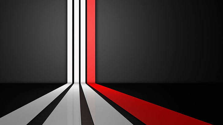 lines, selective coloring, digital art, red, no people, indoors
