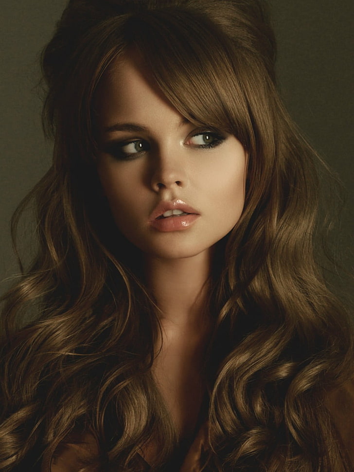 woman's face, Anastasia Scheglova, women, brunette, model, portrait, HD wallpaper