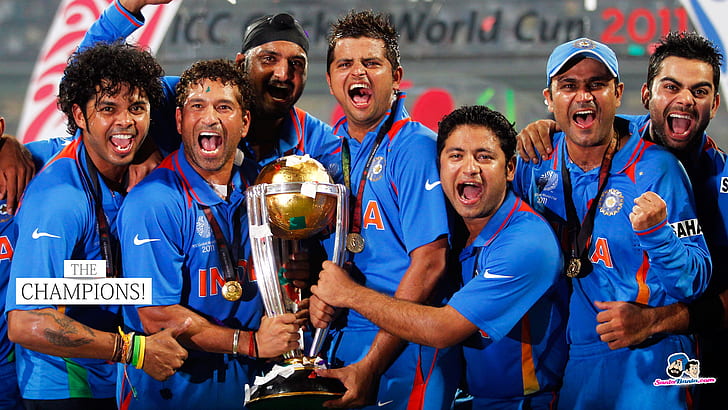 Team India 2011 World Cup HD, celebrations, HD wallpaper