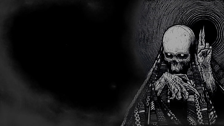 gothic, dark, skull, atomy, skeleton, creepy, gothic skull, HD wallpaper