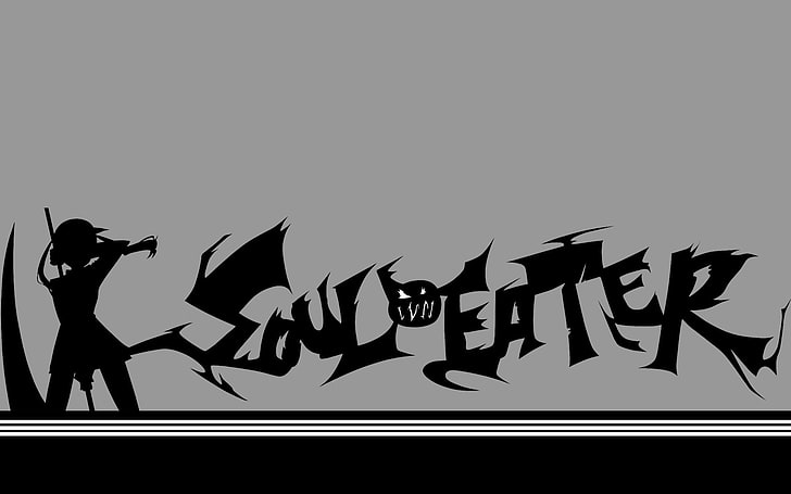 Soul Eater logo, Maka Albarn, text, western script, communication