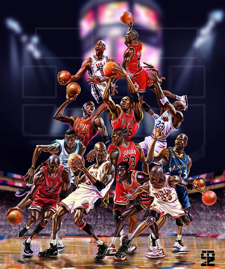 nba basketball series michael jordan chicago bulls 1280x1529  Sports Basketball HD Art