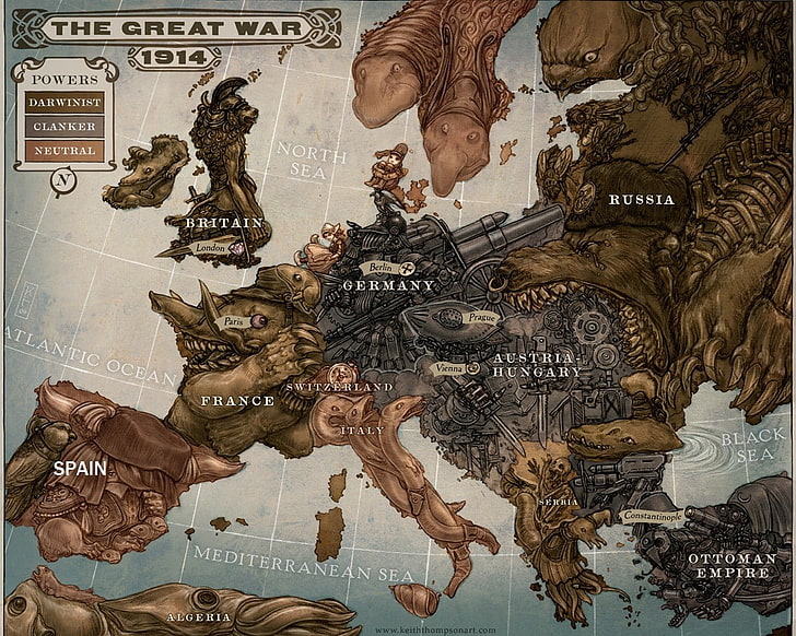 The Great War 1914 map, Europe, art and craft, indoors, mural
