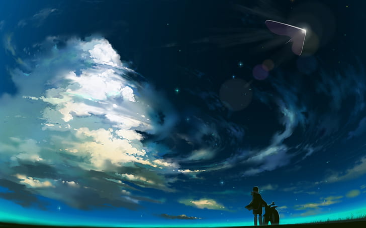 scenic artwork hoshi wo ou kodomo children who chase lost voices from deep below Nature Sky HD Art