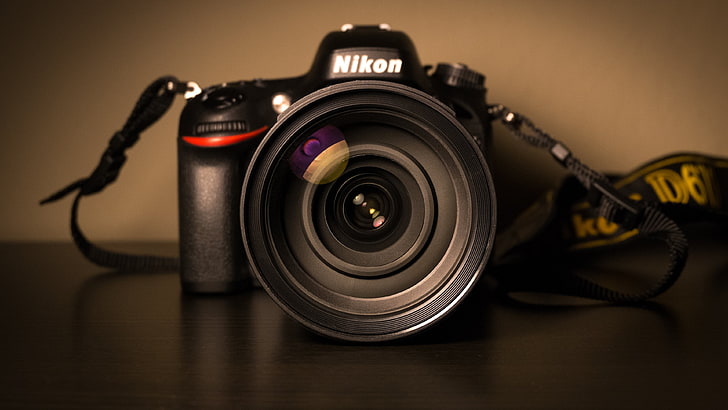 black Nikon DSLR camera, lens, macro, photography themes, technology, HD wallpaper