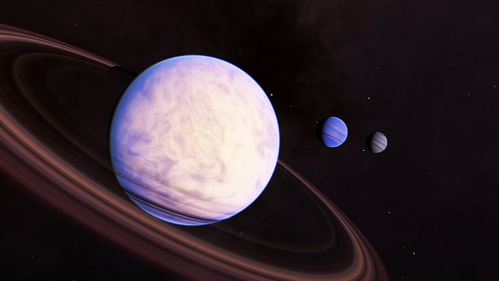 Video Game, Space Engine, Gas Giant, Moon, Planet, HD wallpaper