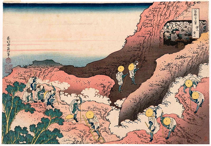 Hokusai, Japan, Mount Fuji, HD wallpaper