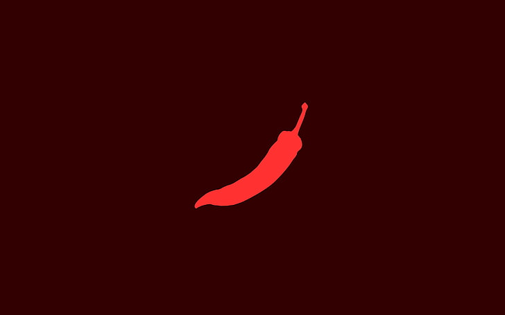 chili pepper illustration, minimalism, food, red, no people, copy space, HD wallpaper