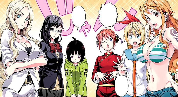anime, Shonen Jump, Irina Jelavic, Shimizu Kiyoko, Kagura, Nami, HD wallpaper
