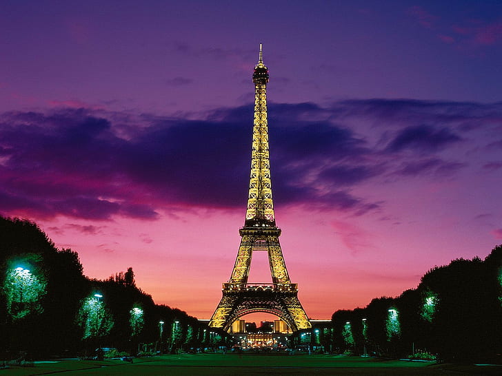 Eiffel Tower, Paris, sky, HD wallpaper