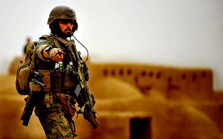 Marsoc Afghanistan, soldier rifle, War & Army, military, armed forces, HD wallpaper