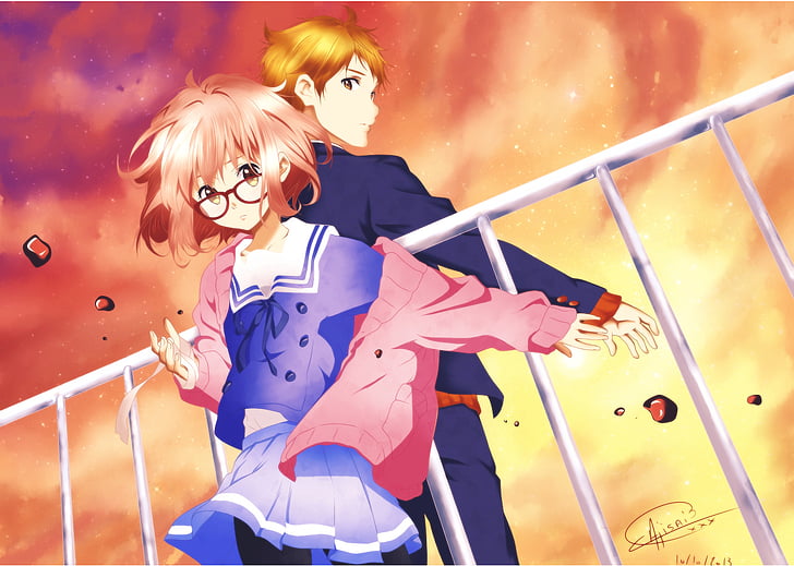 Beyond the Boundary Coloring Book : Best Beyond the Boundary ( Kyoukai no  Kanata ) character, +25 high quality illustrations .Beyond the Boundary