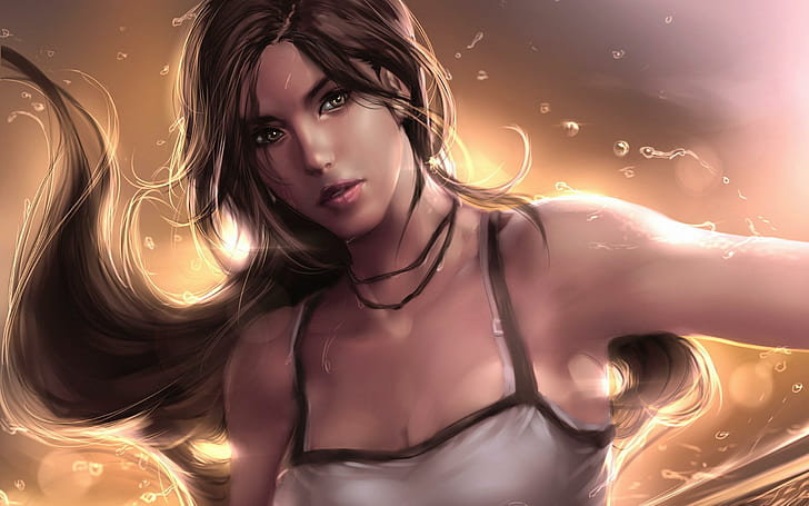 Lara Croft Tomb Raider Portrait Art, HD wallpaper