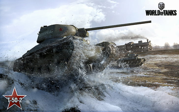 World of Tanks, T-50-2, wargaming, video games, HD wallpaper