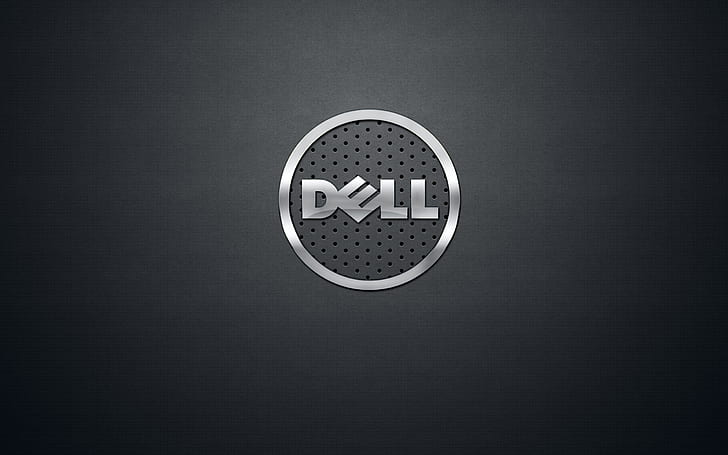 Dell, logo, digital art, computer, HD wallpaper