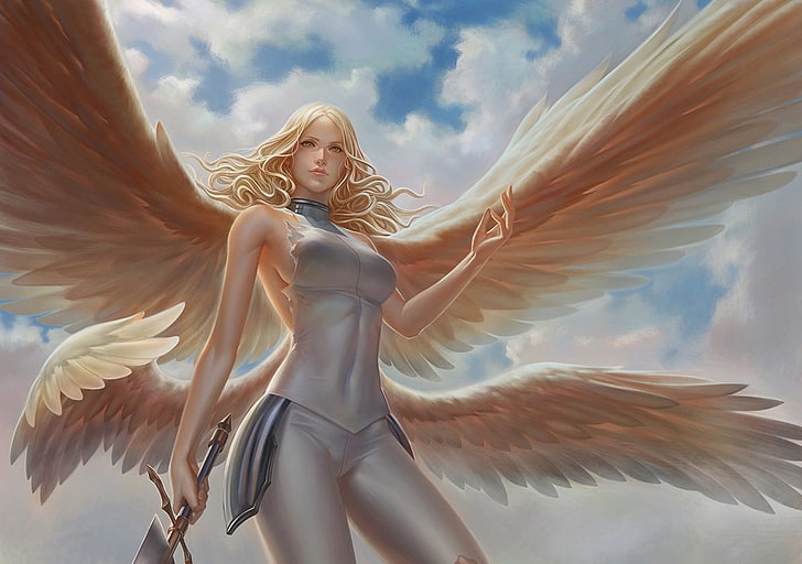 Diathim o ángeles Teresa-digital-art-claymore-anime-wings-wallpaper-preview