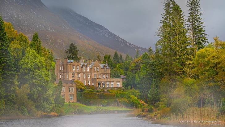 Ballynahinch Castle, County Galway, Ireland, Architecture, HD wallpaper