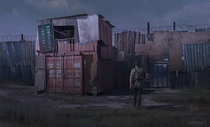 orange intermodal container, The Last of Us, concept art, video games, HD wallpaper
