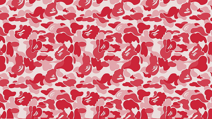 HD wallpaper: bathing ape, pink background, backgrounds, full frame,  pattern | Wallpaper Flare