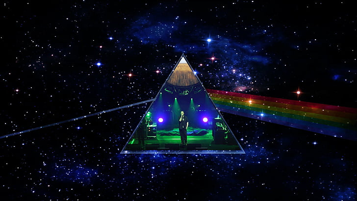 Band (Music), Pink Floyd, Classic Rock, night, illuminated
