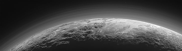 gray planet, NASA, Pluto, space, New Horizons, nature, planet - space