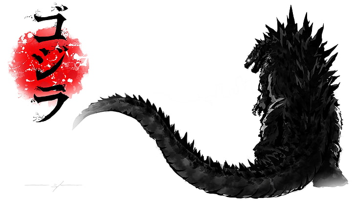 HD wallpaper: Godzilla digital wallpaper, monster, dinosaur, tail,  illustration | Wallpaper Flare