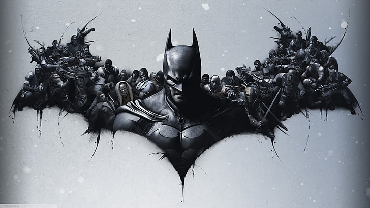 Batman, Batman Logo, Batman: Arkham Origins, grunge, video games, HD wallpaper