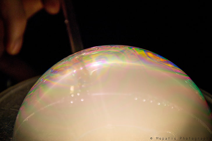 nature, bubbles, smoke, close-up, sphere, no people, multi colored, HD wallpaper